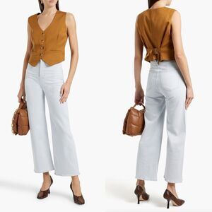 NWT Veronica Beard Grant Braid Wide Leg Jeans 31